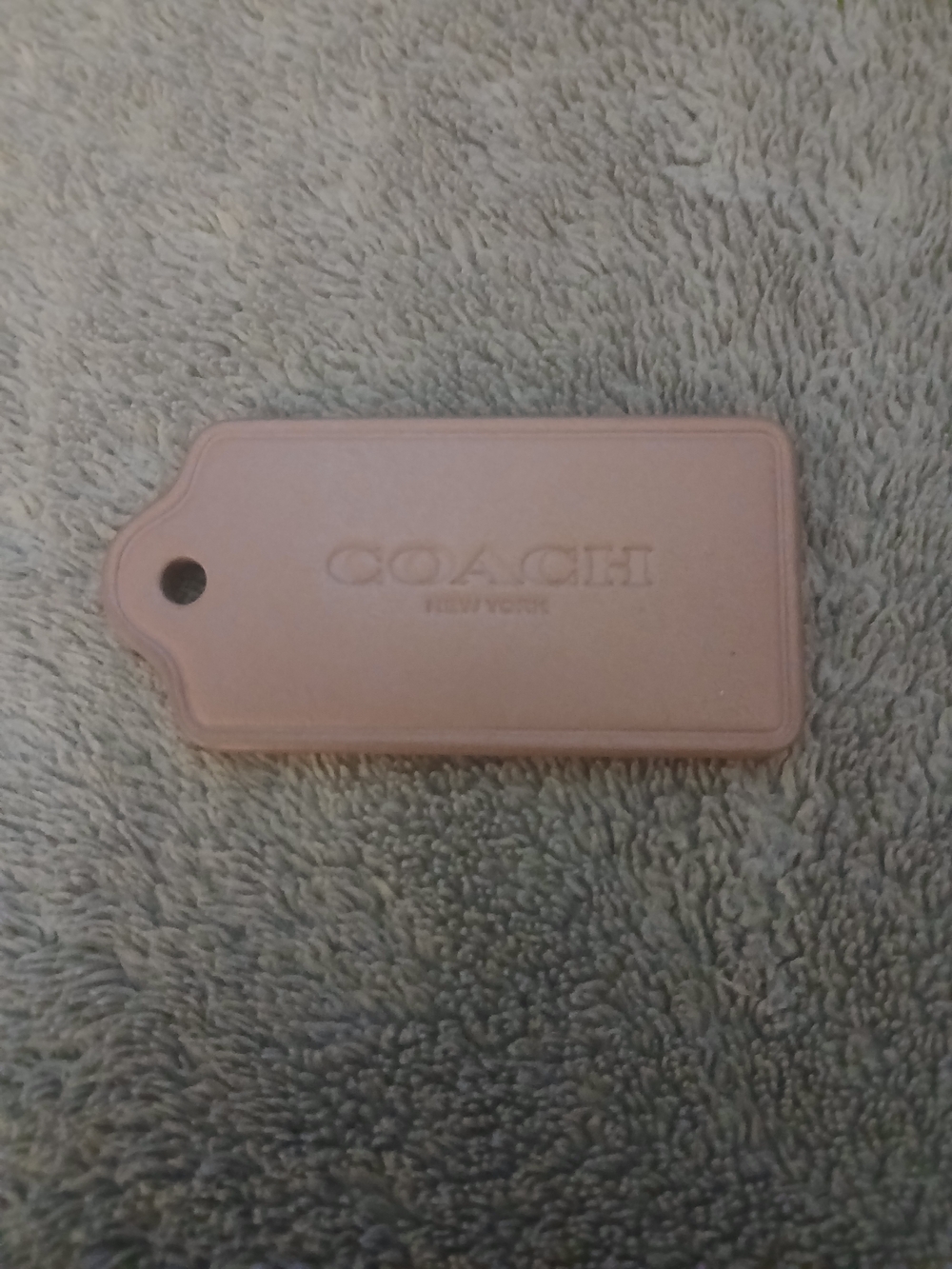 Coach Pink Leather Tag Accessory